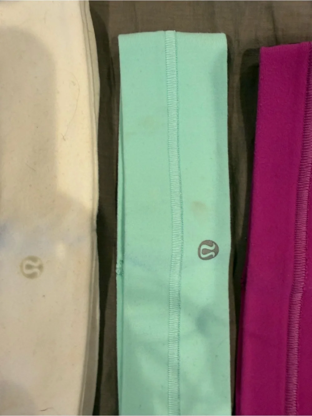 lululemon athletica Kids Stretch Headband Set - White, Mint, Pink, Black